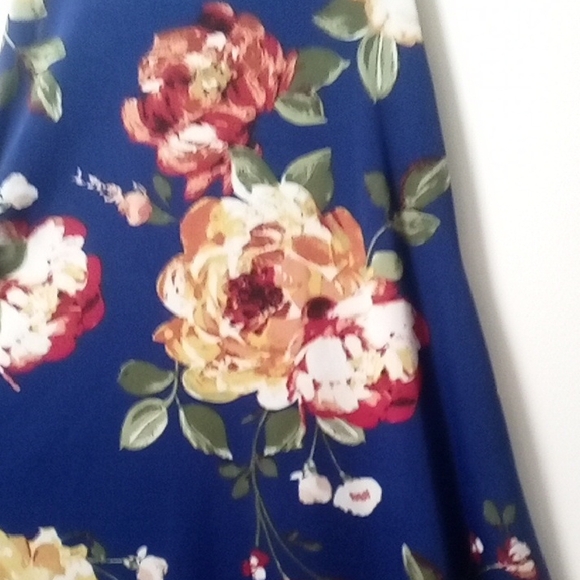 Printed Pocket Sleeveless Tunic (Blue) - Picture 4 of 8